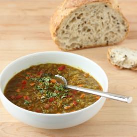 Fragrant Red Lentil and Tomato Soup