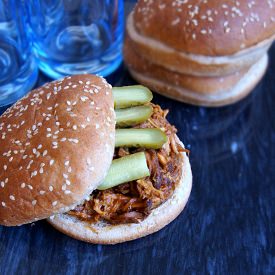 Pulled BBQ Chicken Sandwiches