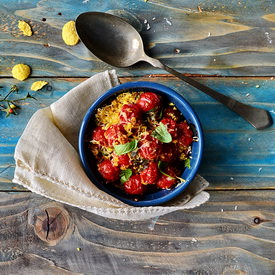 Parmesan Corn Flake Baked Tomatoes