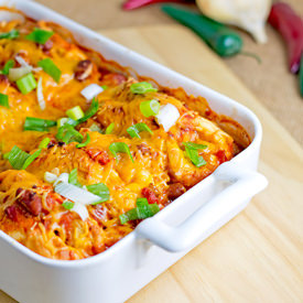 Cheesy Cheesy Chili Dog Casserole