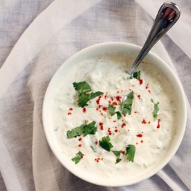 Homemade Cucumber Raita