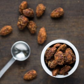 Pumpkin Spice Glazed Almonds