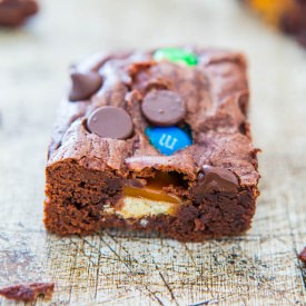 Loaded Fudgy Candy Bar Brownies