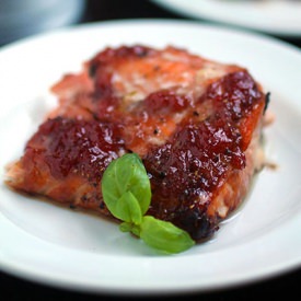 Strawberry Basil Glazed Salmon