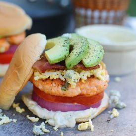 Cobb Salad Salmon Burgers