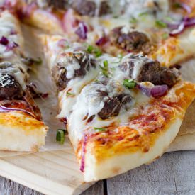 Meatball Pizza