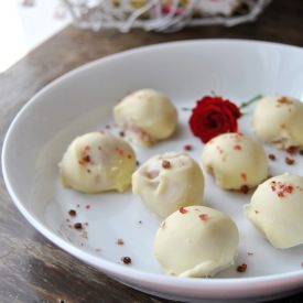 White Chocolate Strawberry Truffles