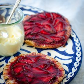 Strawberry Galettes with Cream