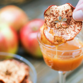 Apple Chips with Salted Caramel Dip