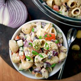 Vegan Greek Pasta Salad