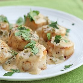 Scallops in Jalapeno Cream Sauce