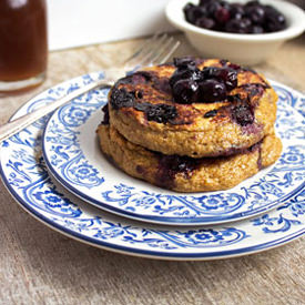 Oatmeal Blueberry Pancakes
