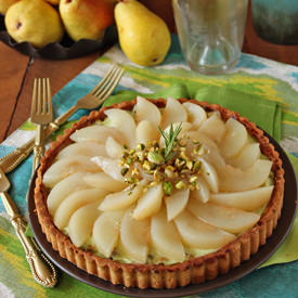 Pear Pistachio Tart