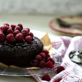 Raspberry Ricotta Chocolate Cake