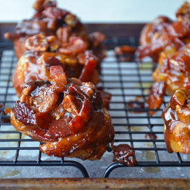 Easy Sticky Buns with Bacon