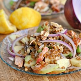 Smoked Salmon and Wheat Berry Salad