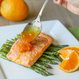 Grilled Salmon, Orange Maple Glaze