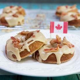 Baked Maple Bacon Donuts