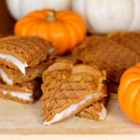 Pumpkin Waffle Cheesecake Sandwich