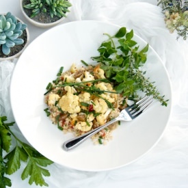 Roasted Cauliflower with Couscous