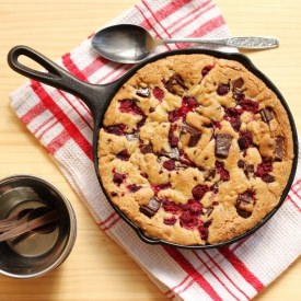 Choc-chip Raspberry Skillet Cookies