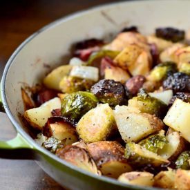 Roasted Brussles Sprouts & Kielbasa