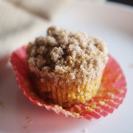 Streuseled Acorn Squash Muffins