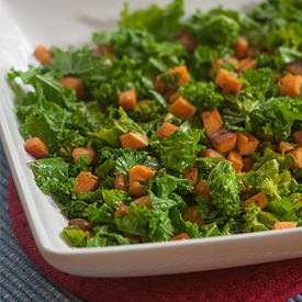 Sautéed Kale with Sweet Potatoes