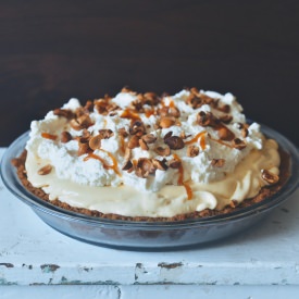 Caramel-Apple Cider Ice Cream Pie