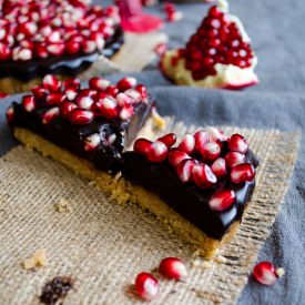 No-Bake Chocolate Pomegranate Tart