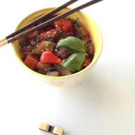 Eggplant and Basil Stir-Fry