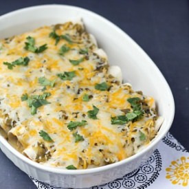 Green Sauce Chicken Enchiladas