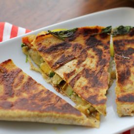 Curried Spinach Quesadillas