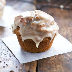 Healthy Maple Glazed Pumpkin Muffin