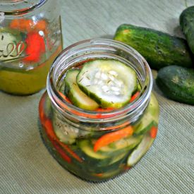 Sweet & Spicy Refrigerator Pickles