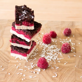 Raspberry Coconut Chocolate Bars