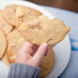 Fudge and White Choc Chip Cookies