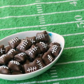 Chocolate Pretzel Footballs