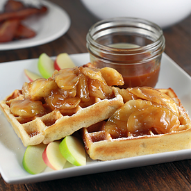 Gluten Free Caramel Apple Waffles