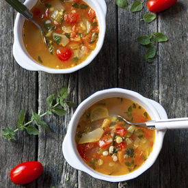 Summer Tomato & Corn Soup