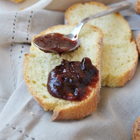 Plum, Chocolate and Amaretti Jam