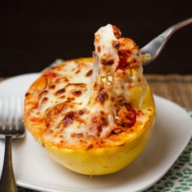 Lasagna Stuffed Spaghetti Squash
