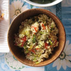 Pesto Couscous w/i Roast Vegetables