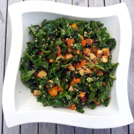 Kale With Roasted Butternut & Tofu