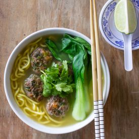 Dumpling and Noodle Soup