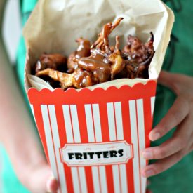 Apple Fritters with Salted Caramel