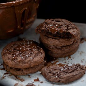 Salted Quadruple Choc Chip Cookies
