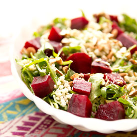 Garlic Lemon Millet and Beet Salad