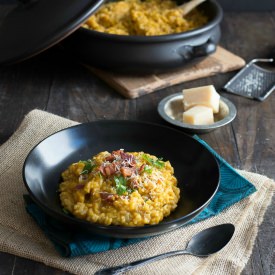 Creamy Maple Bacon Pumpkin Risotto