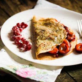 Crepes with Hot Cinnamon-Prunes